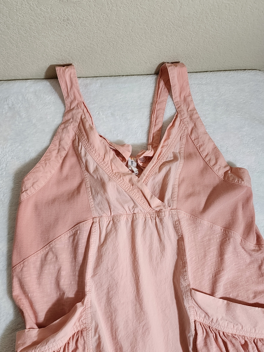 Anthropologie Daily Practice Island Sleeveless Maxi Dress S Peach Pink Cotton - Picture 6 of 16